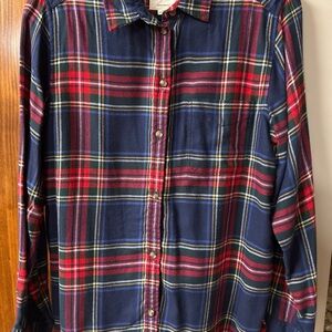 American Eagle Outfitters Red and Blue Plaid Shirt